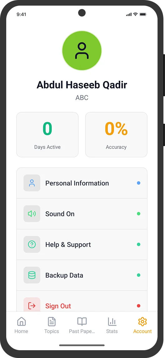 screenshot of dashboard